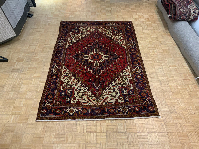 VINTAGE 6ft. x 10ft. GEOMETRIC HERIZ - David Tiftickjian & Sons
