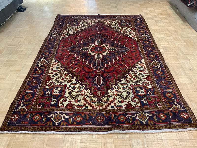 VINTAGE 6ft. x 10ft. GEOMETRIC HERIZ - David Tiftickjian & Sons
