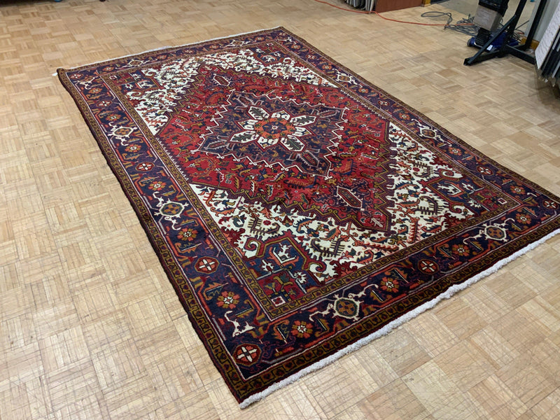 VINTAGE 6ft. x 10ft. GEOMETRIC HERIZ - David Tiftickjian & Sons