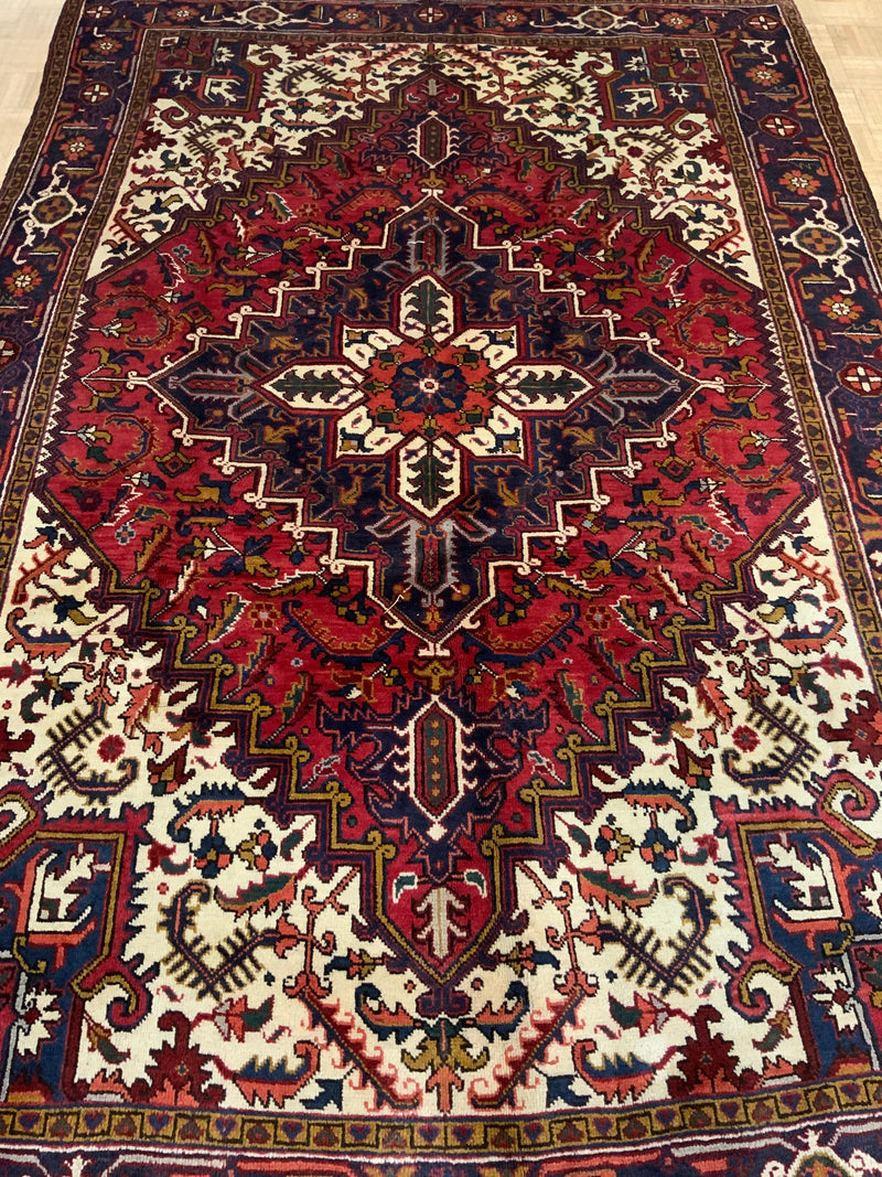 VINTAGE 6ft. x 10ft. GEOMETRIC HERIZ - David Tiftickjian & Sons
