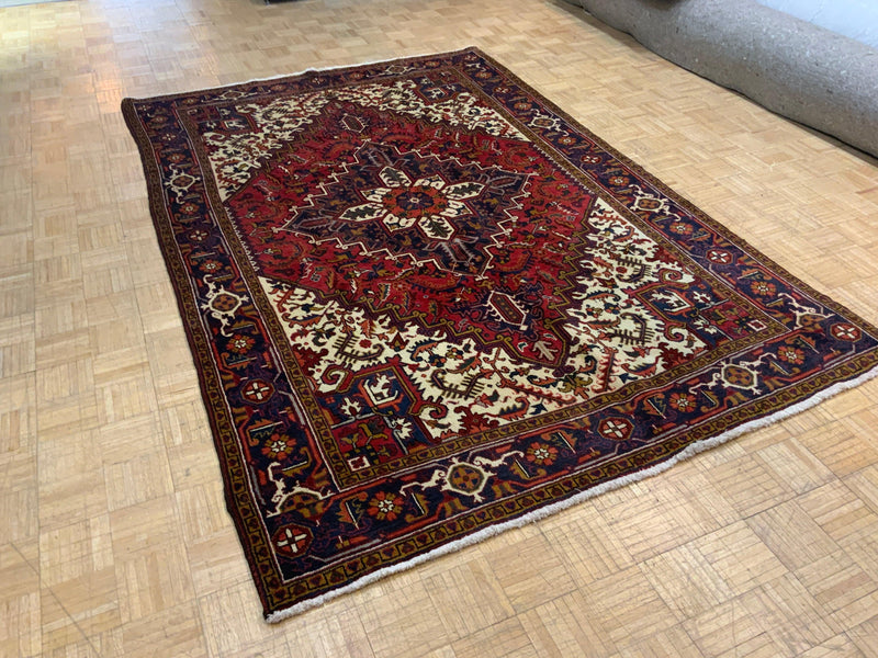 VINTAGE 6ft. x 10ft. GEOMETRIC HERIZ - David Tiftickjian & Sons