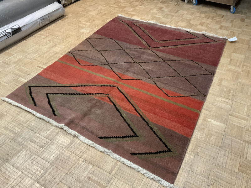 VINTAGE 6ft. x 7ft. MODERN GABBEH - David Tiftickjian & Sons