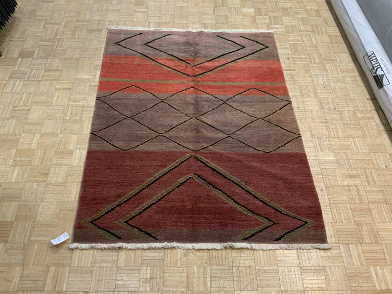 VINTAGE 6ft. x 7ft. MODERN GABBEH - David Tiftickjian & Sons