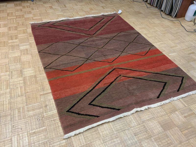 VINTAGE 6ft. x 7ft. MODERN GABBEH - David Tiftickjian & Sons