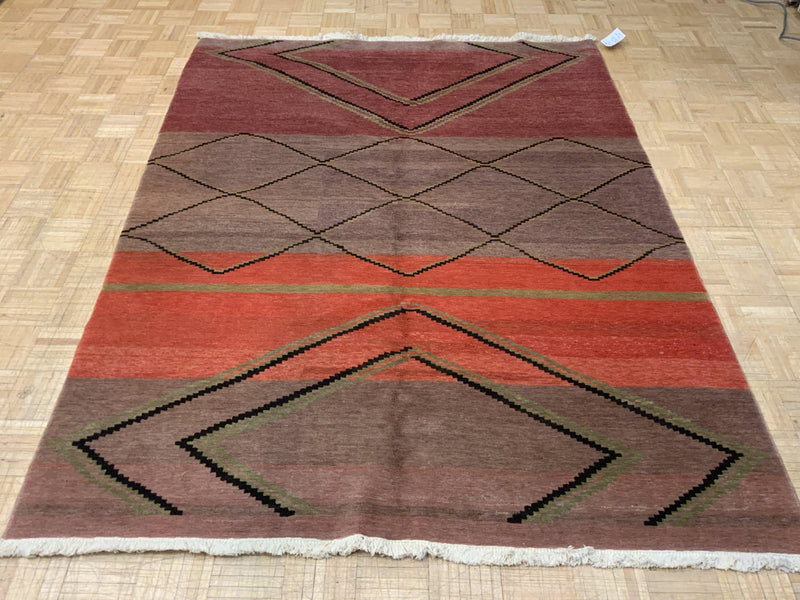 VINTAGE 6ft. x 7ft. MODERN GABBEH - David Tiftickjian & Sons