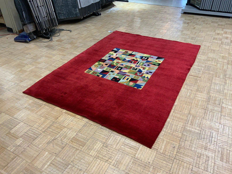 VINTAGE 6ft. x 8ft. MODERN GABBEH - David Tiftickjian & Sons