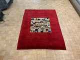 VINTAGE 6ft. x 8ft. MODERN GABBEH - David Tiftickjian & Sons