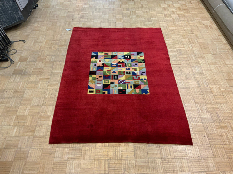 VINTAGE 6ft. x 8ft. MODERN GABBEH - David Tiftickjian & Sons