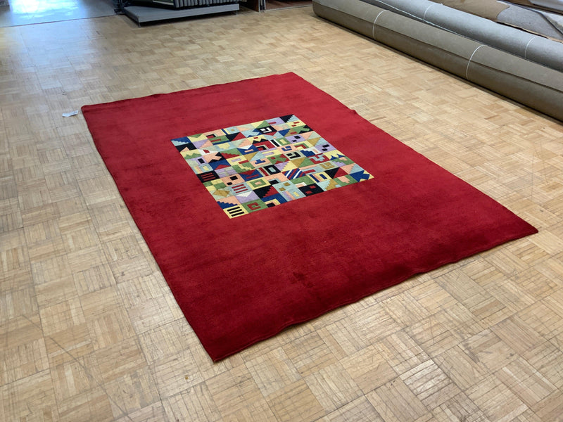 VINTAGE 6ft. x 8ft. MODERN GABBEH - David Tiftickjian & Sons