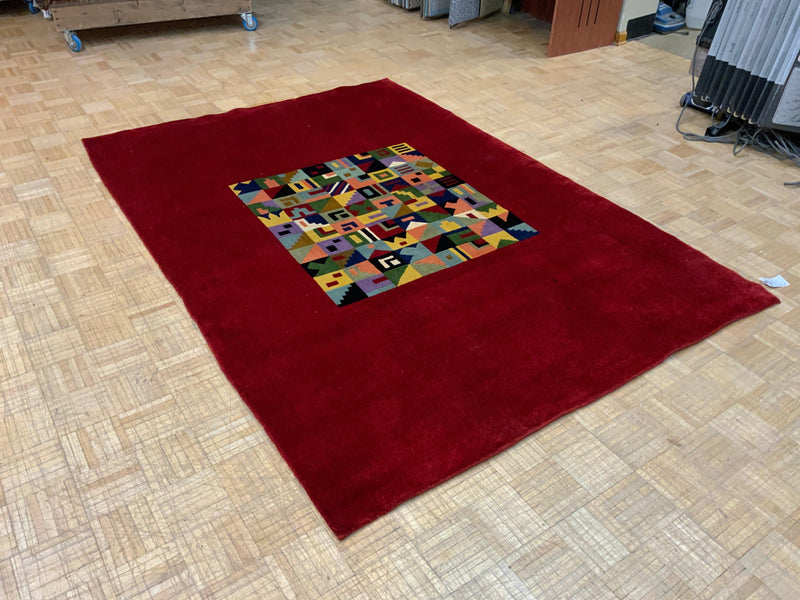 VINTAGE 6ft. x 8ft. MODERN GABBEH - David Tiftickjian & Sons