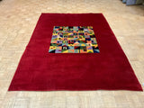VINTAGE 6ft. x 8ft. MODERN GABBEH - David Tiftickjian & Sons