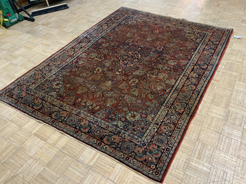 VINTAGE 6ft. x 8ft. TRADITIONAL BIDJAR - David Tiftickjian & Sons