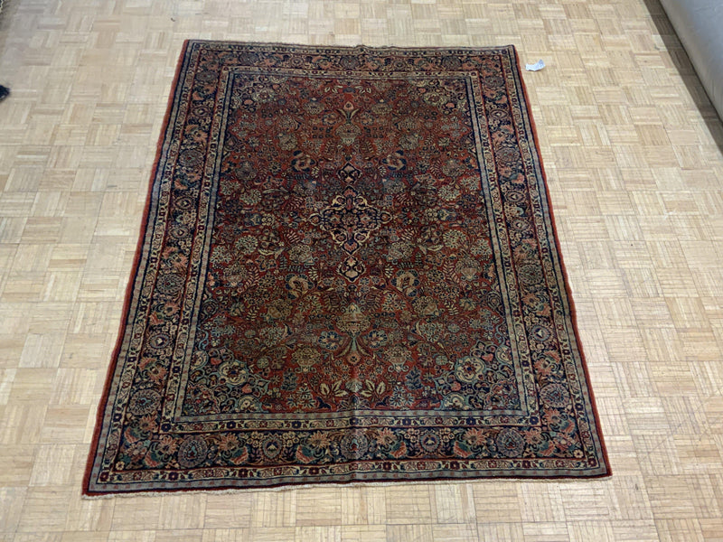 VINTAGE 6ft. x 8ft. TRADITIONAL BIDJAR - David Tiftickjian & Sons