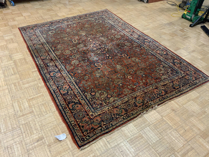 VINTAGE 6ft. x 8ft. TRADITIONAL BIDJAR - David Tiftickjian & Sons