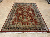 VINTAGE 6ft. x 9ft. TRADITIONAL KASHAN - David Tiftickjian & Sons