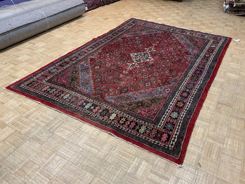 VINTAGE 7ft. x 10ft. TRADITIONAL HAMADAN - David Tiftickjian & Sons