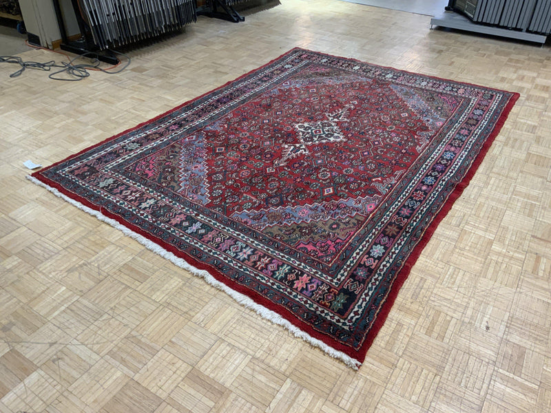 VINTAGE 7ft. x 10ft. TRADITIONAL HAMADAN - David Tiftickjian & Sons
