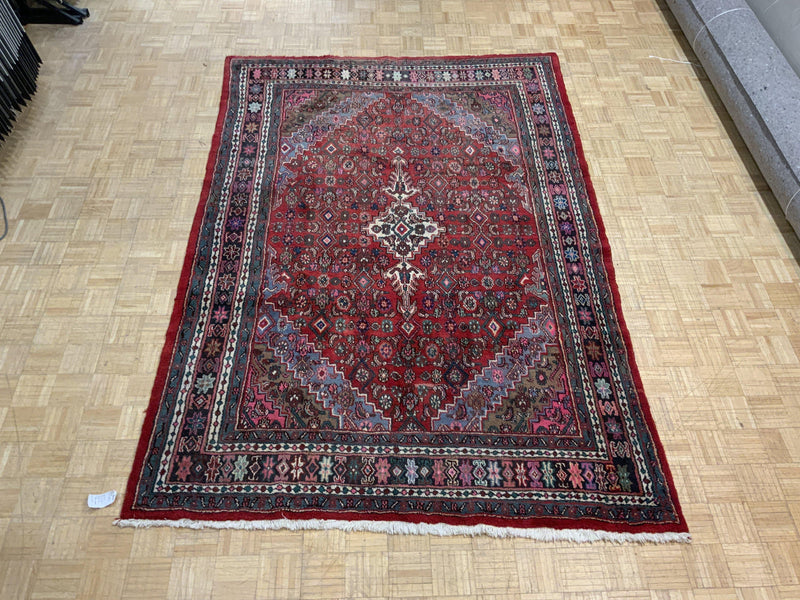 VINTAGE 7ft. x 10ft. TRADITIONAL HAMADAN - David Tiftickjian & Sons