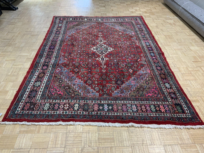 VINTAGE 7ft. x 10ft. TRADITIONAL HAMADAN - David Tiftickjian & Sons