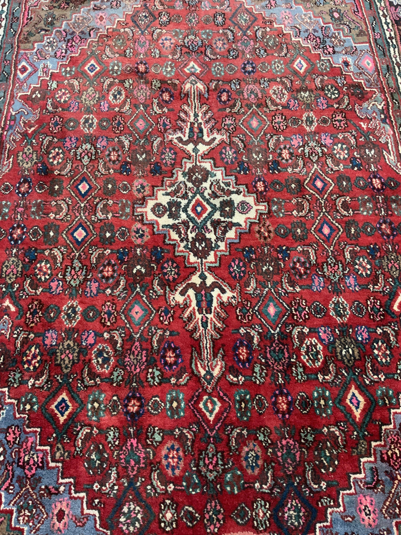 VINTAGE 7ft. x 10ft. TRADITIONAL HAMADAN - David Tiftickjian & Sons