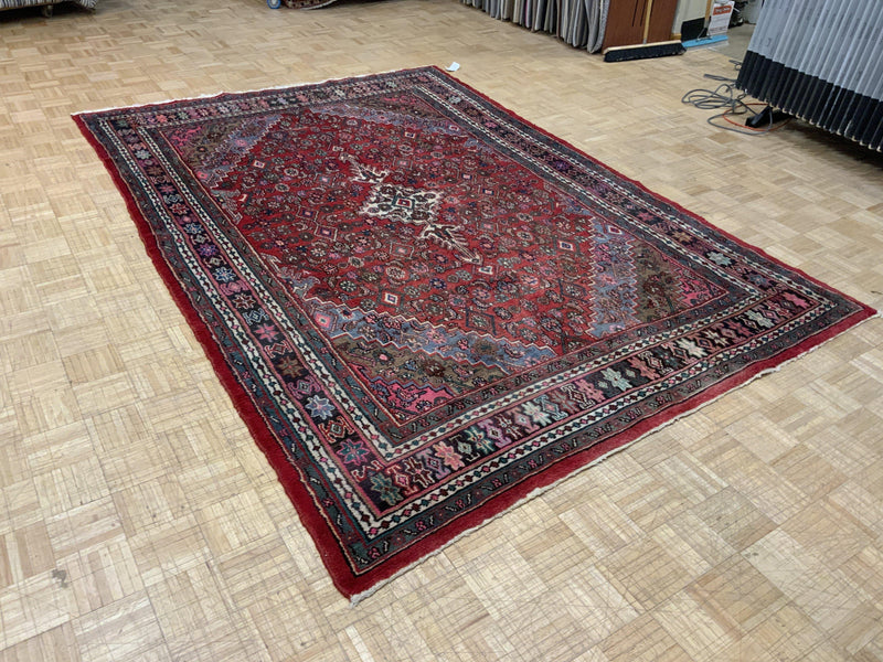 VINTAGE 7ft. x 10ft. TRADITIONAL HAMADAN - David Tiftickjian & Sons