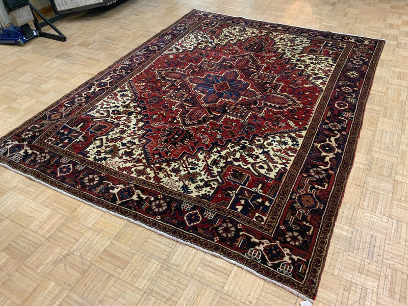 VINTAGE 7ft. x 9ft. GEOMETRIC HERIZ - David Tiftickjian & Sons