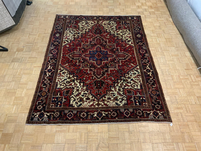 VINTAGE 7ft. x 9ft. GEOMETRIC HERIZ - David Tiftickjian & Sons
