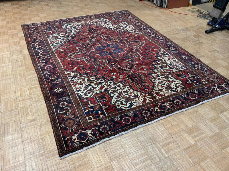 VINTAGE 7ft. x 9ft. GEOMETRIC HERIZ - David Tiftickjian & Sons