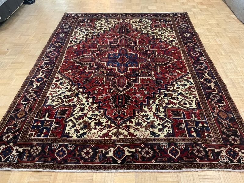 VINTAGE 7ft. x 9ft. GEOMETRIC HERIZ - David Tiftickjian & Sons