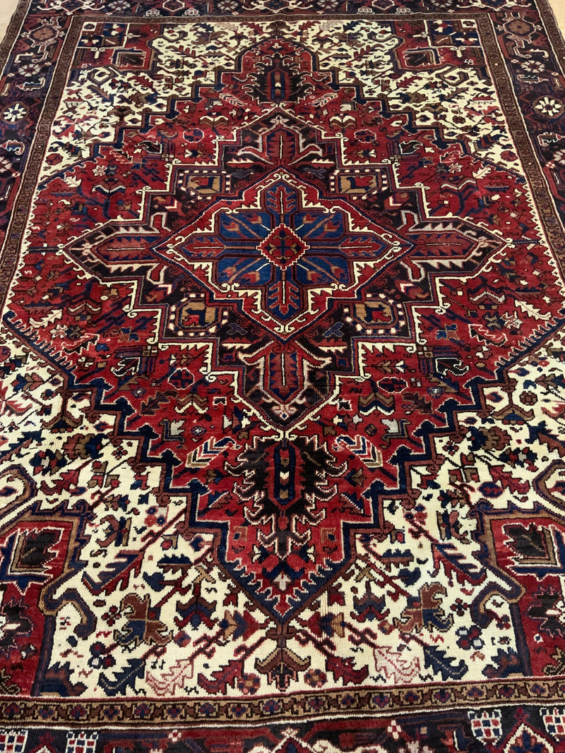 VINTAGE 7ft. x 9ft. GEOMETRIC HERIZ - David Tiftickjian & Sons