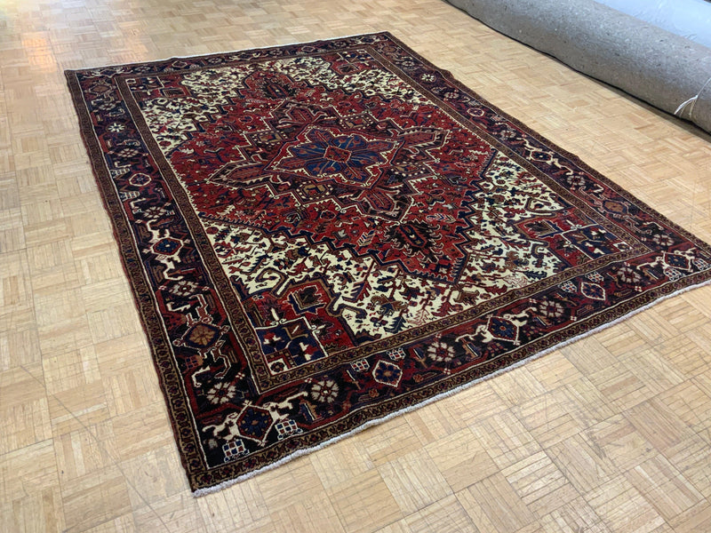 VINTAGE 7ft. x 9ft. GEOMETRIC HERIZ - David Tiftickjian & Sons