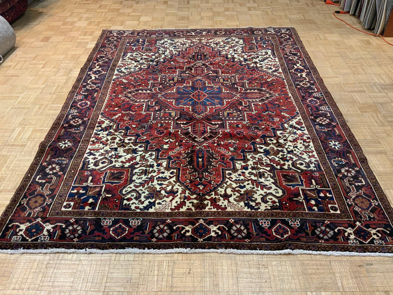 VINTAGE 7ft. x 9ft. GEOMETRIC HERIZ - David Tiftickjian & Sons