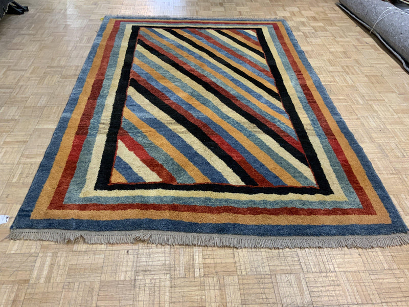 VINTAGE 7ft. x 9ft. MODERN GABBEH - David Tiftickjian & Sons
