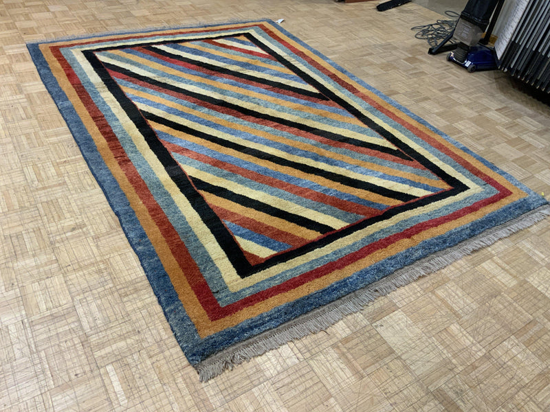 VINTAGE 7ft. x 9ft. MODERN GABBEH - David Tiftickjian & Sons