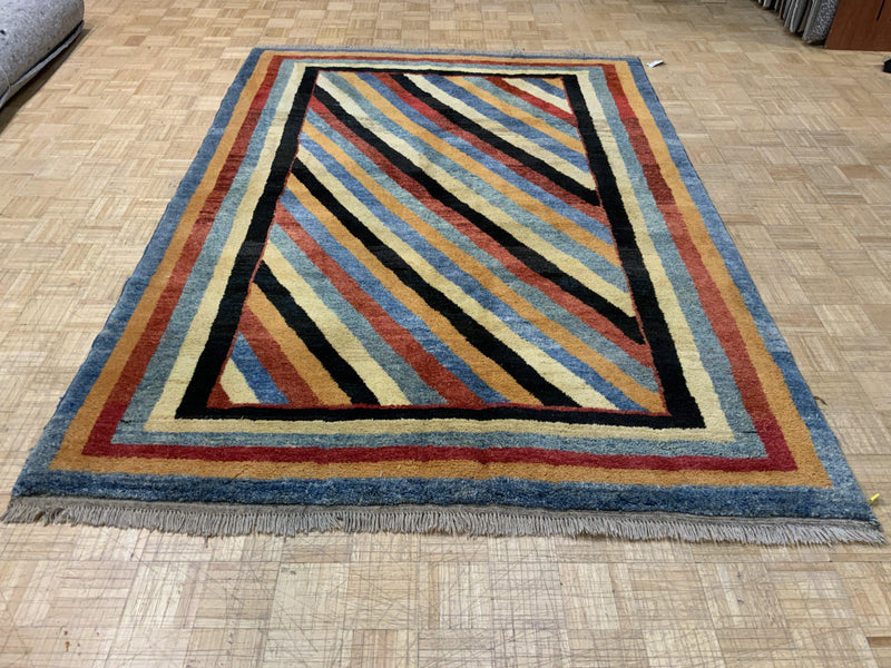 VINTAGE 7ft. x 9ft. MODERN GABBEH - David Tiftickjian & Sons