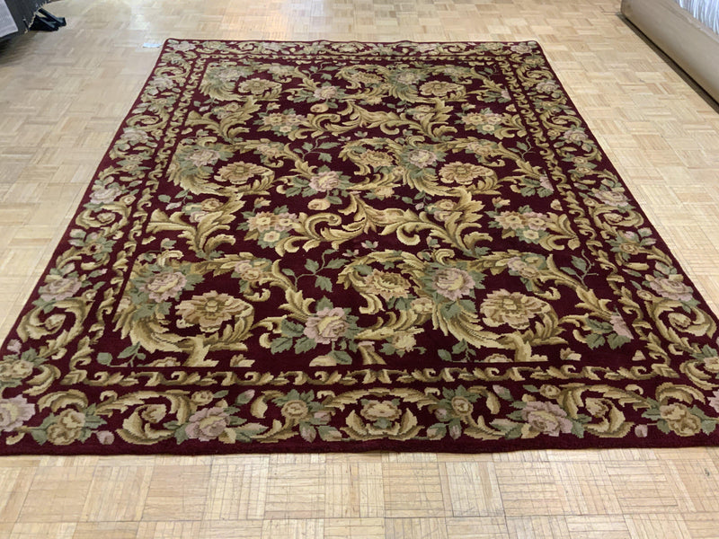 VINTAGE 8ft. x 10ft. FLORAL AUBUSSON - David Tiftickjian & Sons
