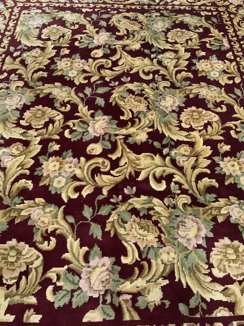 VINTAGE 8ft. x 10ft. FLORAL AUBUSSON - David Tiftickjian & Sons