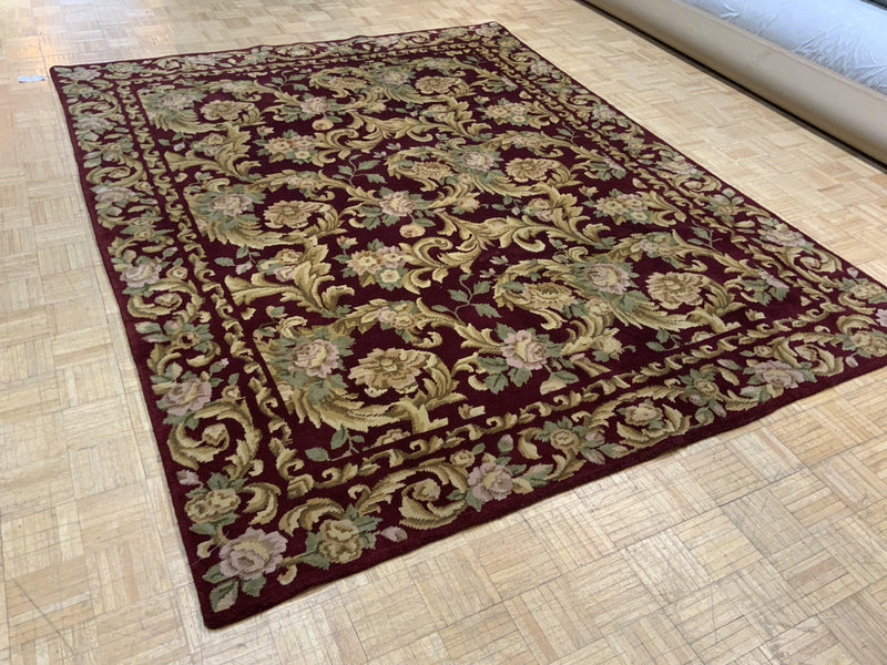VINTAGE 8ft. x 10ft. FLORAL AUBUSSON - David Tiftickjian & Sons