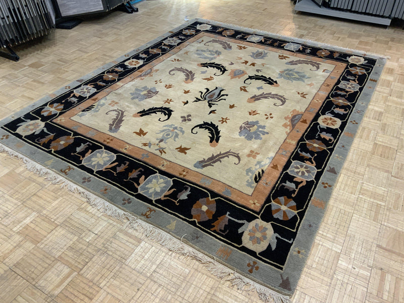 VINTAGE 8ft. x 10ft. TRANSITIONAL  TIBETAN - David Tiftickjian & Sons