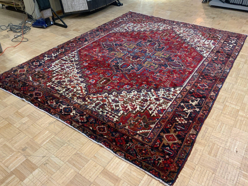 VINTAGE 8ft. x 11ft. GEOMETRIC HERIZ - David Tiftickjian & Sons