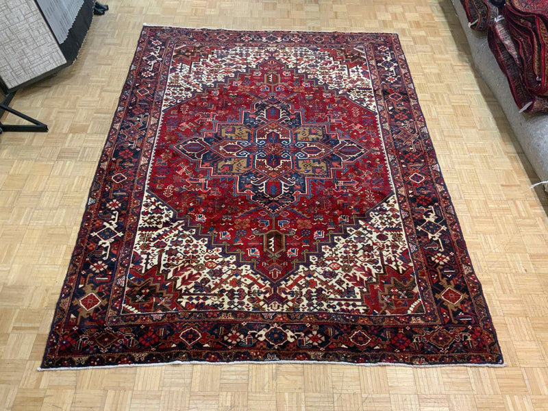 VINTAGE 8ft. x 11ft. GEOMETRIC HERIZ - David Tiftickjian & Sons