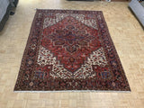VINTAGE 8ft. x 11ft. GEOMETRIC HERIZ - David Tiftickjian & Sons