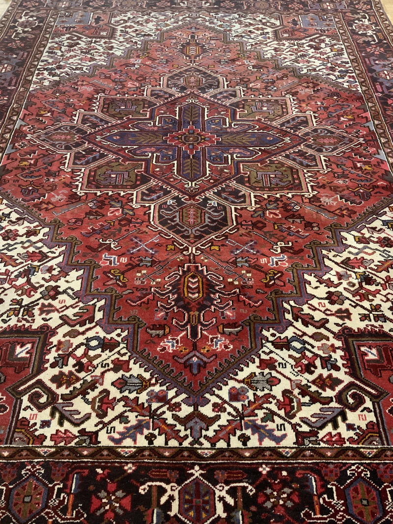 VINTAGE 8ft. x 11ft. GEOMETRIC HERIZ - David Tiftickjian & Sons