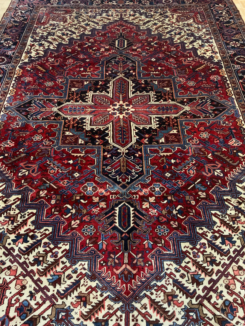 VINTAGE 8ft. x 11ft. GEOMETRIC HERIZ - David Tiftickjian & Sons