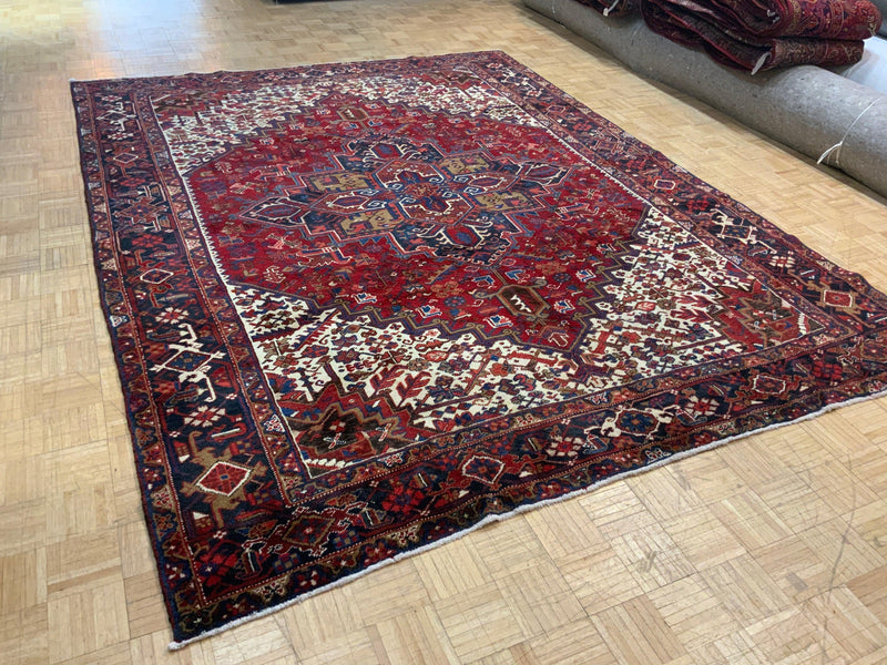 VINTAGE 8ft. x 11ft. GEOMETRIC HERIZ - David Tiftickjian & Sons