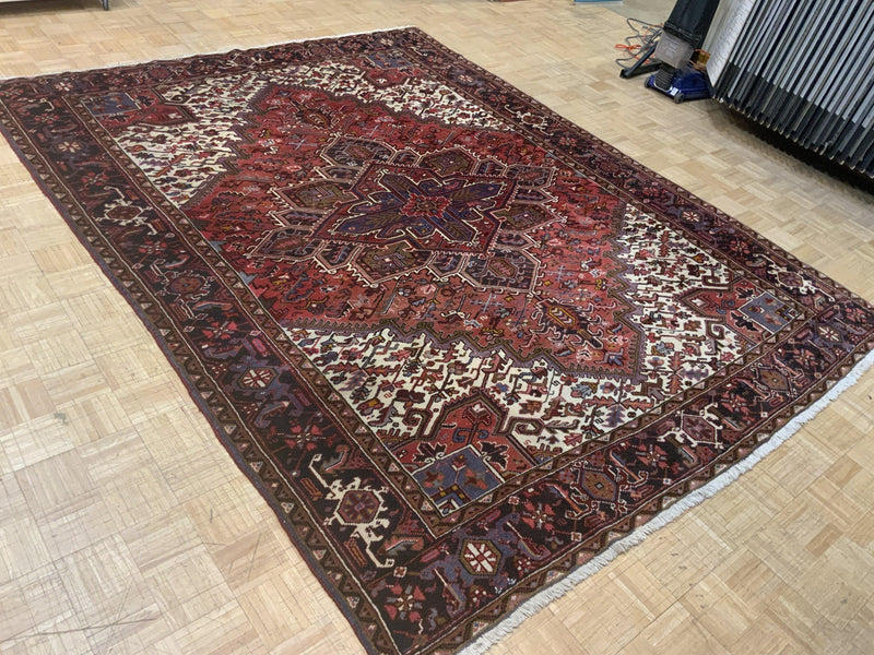 VINTAGE 8ft. x 11ft. GEOMETRIC HERIZ - David Tiftickjian & Sons