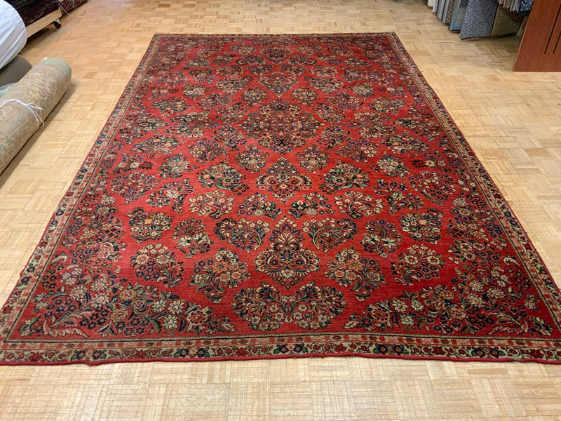 VINTAGE 8ft. x 13ft. TRADITIONAL SAROUK - David Tiftickjian & Sons