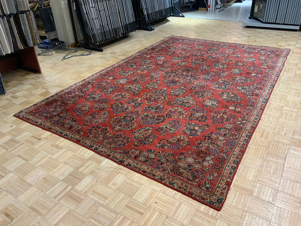 VINTAGE 8ft. x 13ft. TRADITIONAL SAROUK - David Tiftickjian & Sons