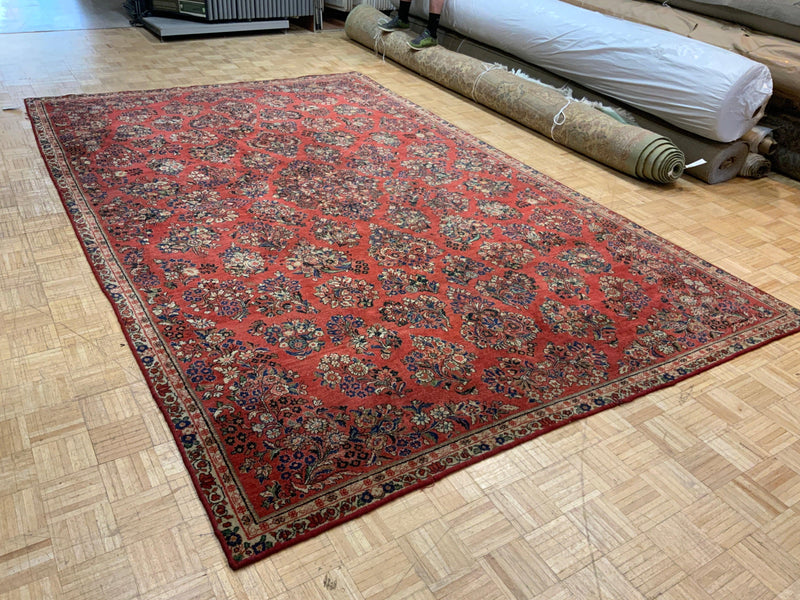 VINTAGE 8ft. x 13ft. TRADITIONAL SAROUK - David Tiftickjian & Sons