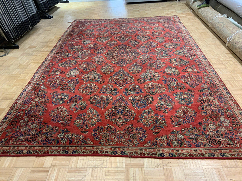 VINTAGE 8ft. x 13ft. TRADITIONAL SAROUK - David Tiftickjian & Sons
